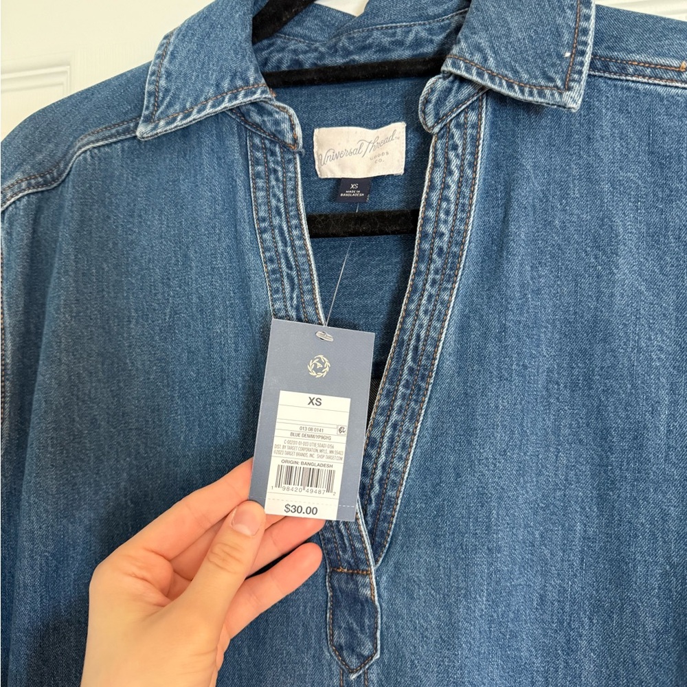 Universal Thread Blue Denim Dress Jacket - Picture 4 of 8